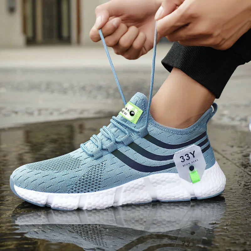 Sneakers Men Casual Sport Shoes Breathable Lightweight Sneakers Outdoor Mesh Black Running Shoes Athletic Jogging Tenis Walking Shoes