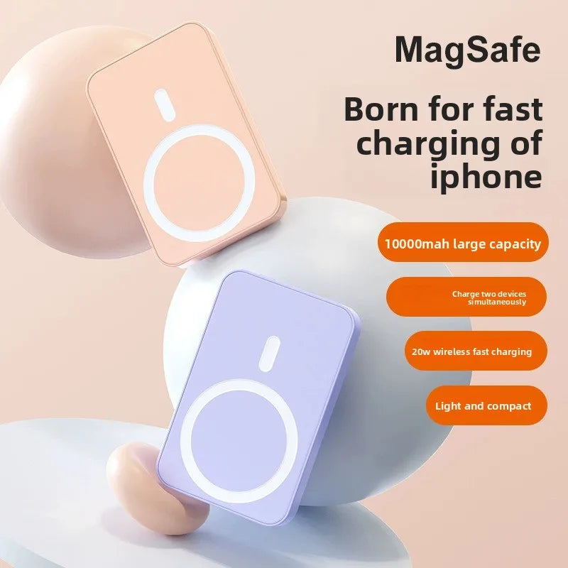 10000mah Large Capacity for Magsafe Magnetic Mini Wireless Power Bank Fast Charging Portable Power Bank External Battery