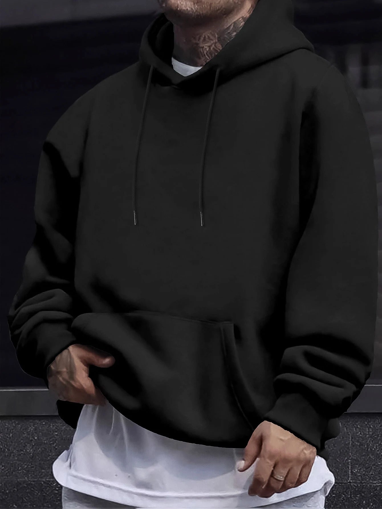 Autumn Solid Sweatshirts Unisex Street Comfy Sportswears Fleece Soft Hoodie Man's Fashion Warm Streetwear Casual Jogging Clothes
