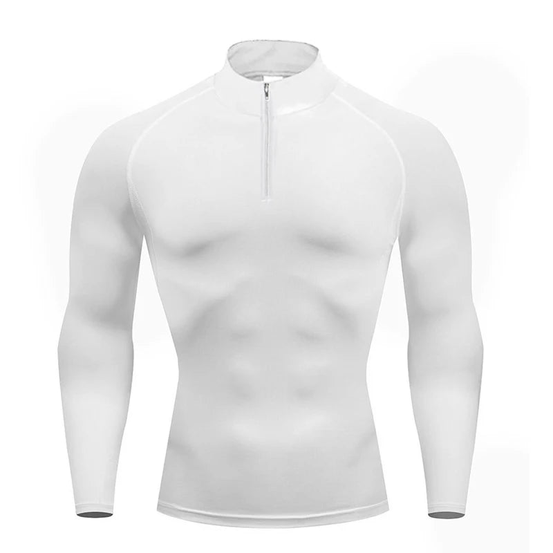 T-shirts Men Running T-shirts Compression Fitness Long Sleeve Sports Polo Shirts Trainning & Exercise Gym Sportswear Quick Dry Rashgard