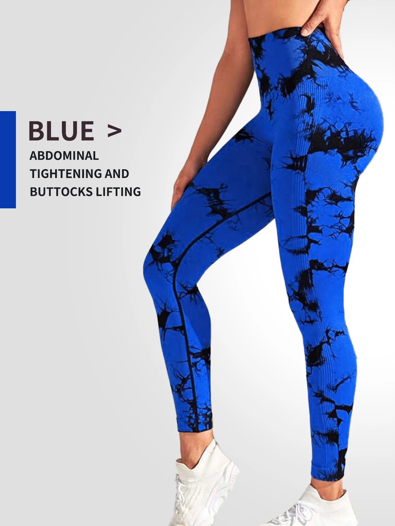 Leggings Tie Dye Seamless Leggings for Women High Waist Yoga Pants Scrunch Butt Lifting Elastic Tights Wide Waistband Sports Leggings