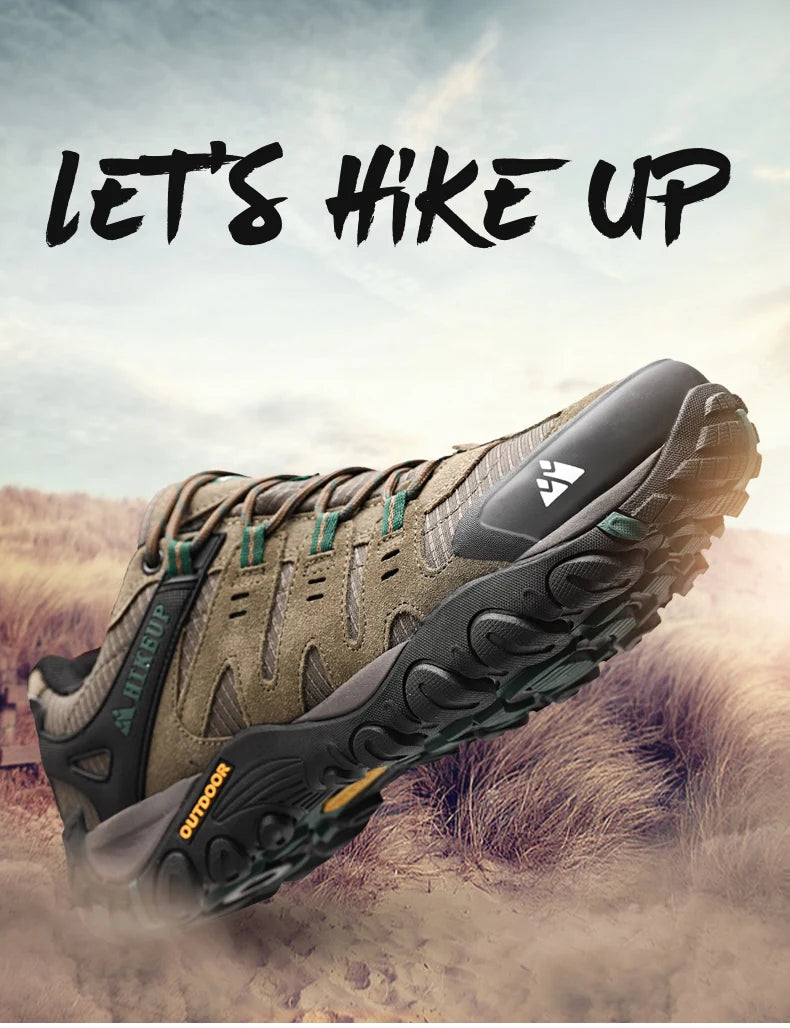 Sneakers Men's Hiking Shoes Suede Leather Outdoor Shoes Wear-resistant Men Trekking Walking Hunting Tactical Sneakers