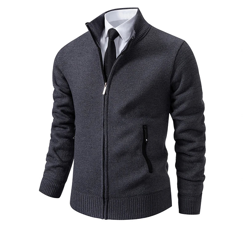 Jacket Vintage Winter Sweater Coat Casual Turndown Collar Fleece Jackets Fashion Mens Autumn Outwear