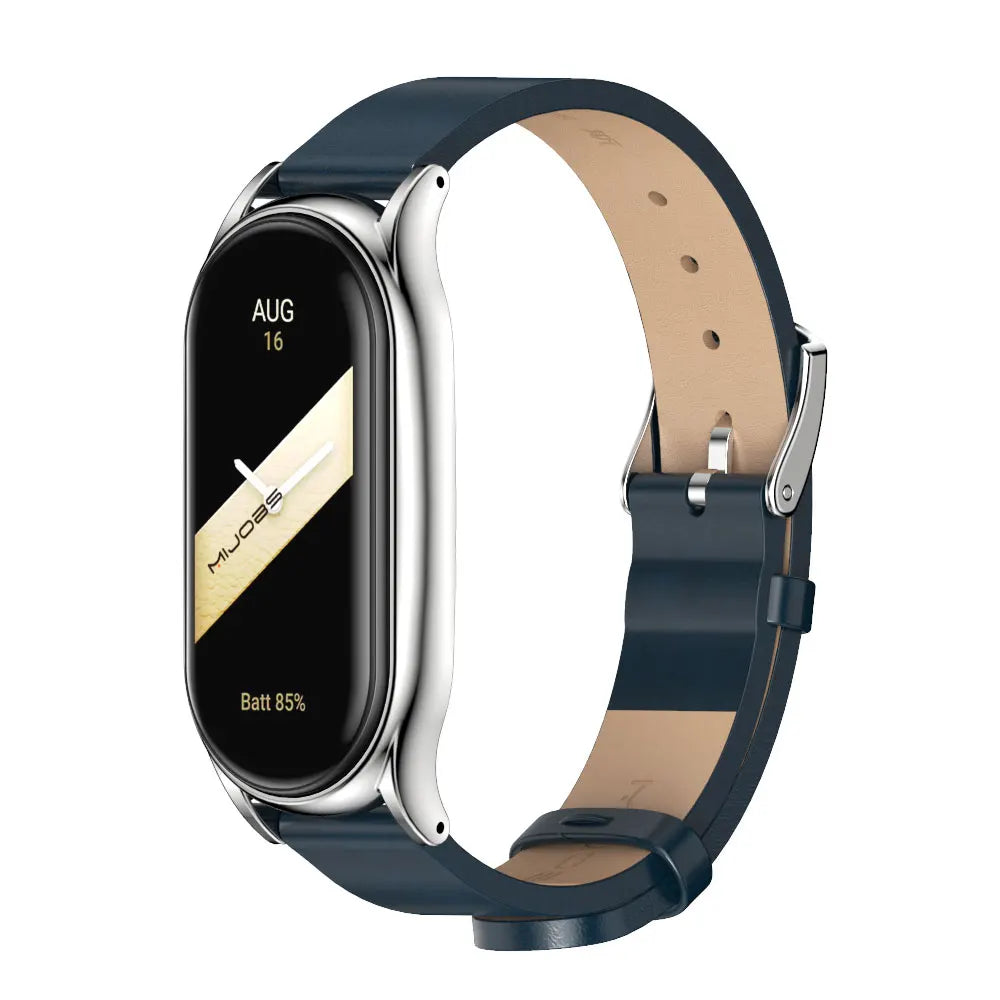 Strap for Mi Band 10 9 8 7 6 5 4 3 Leather Wristband For Miband 8 7 6 NFC Global Version Bracelet for Mi Band 5 6 7 8 Correa