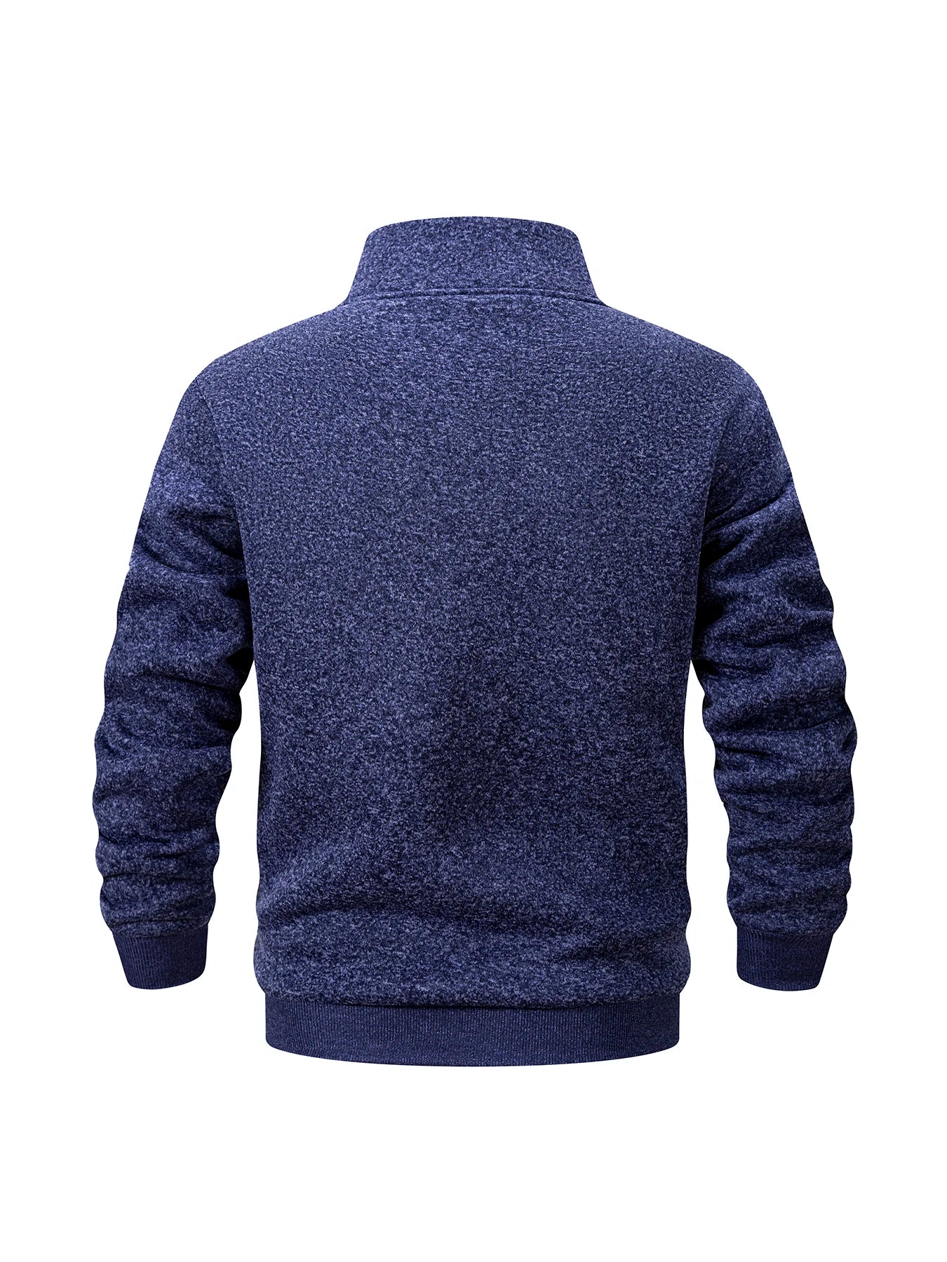 Men Fleece Lined Sweatshirts Winter Warm Pullover Half Zipper Pullover for Male Hoody Outdoor Sweatshit Solid Color Stand Collar