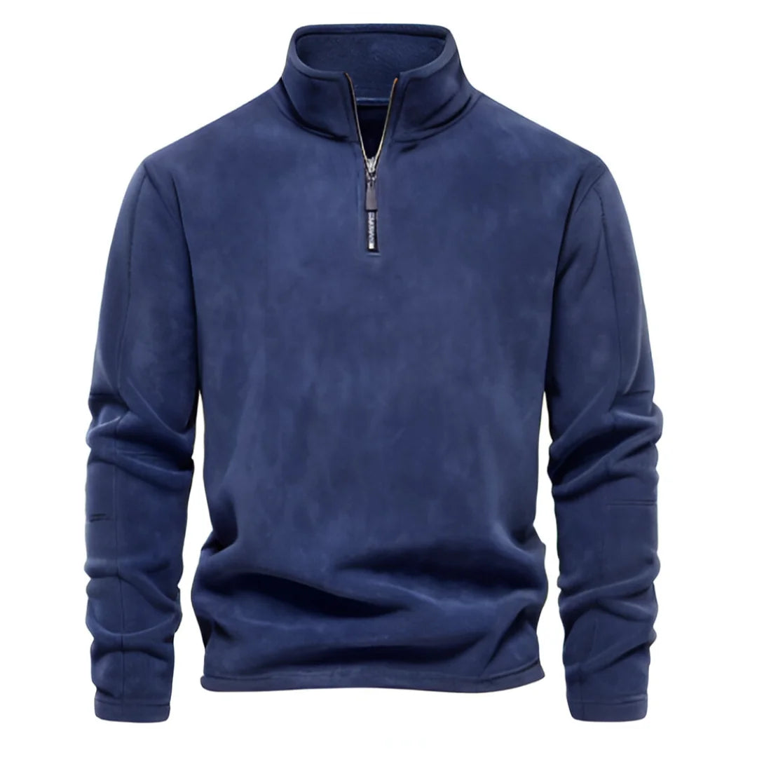 Men Zipper Neck Pullover Men's Sweatshirt Soft Shell Mens Jacket