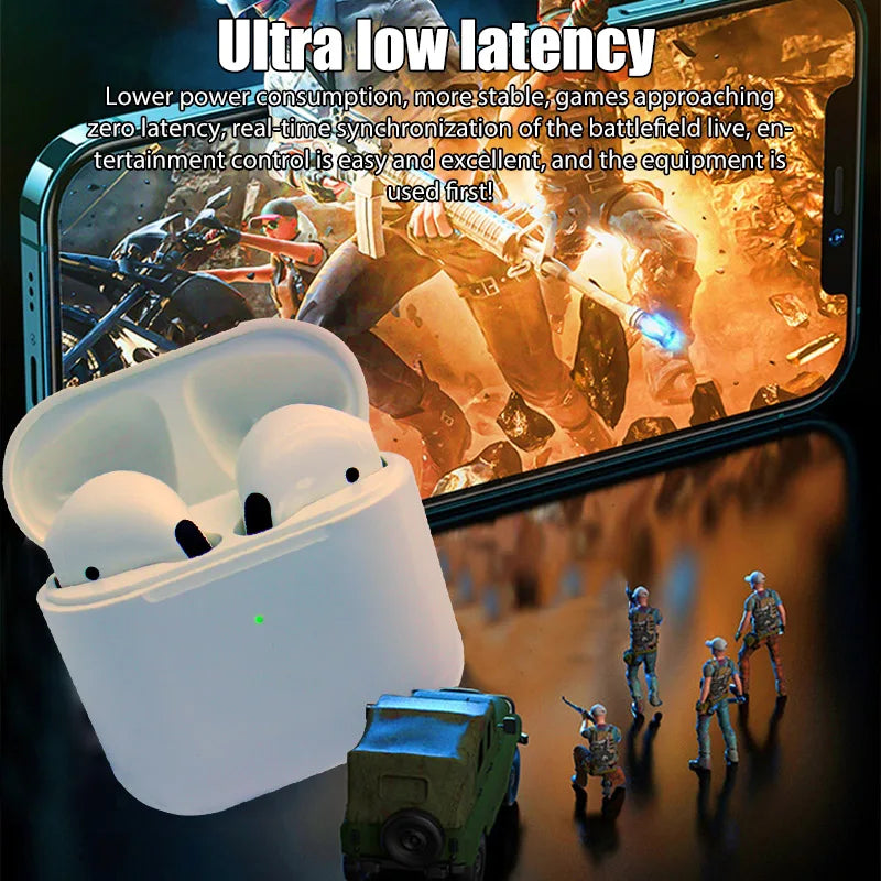 Pro 4 TWS Wireless Bluetooth Earphones Headphones Mini Earpone Headset For PC Android Apple iPhone Earbuds Accessories