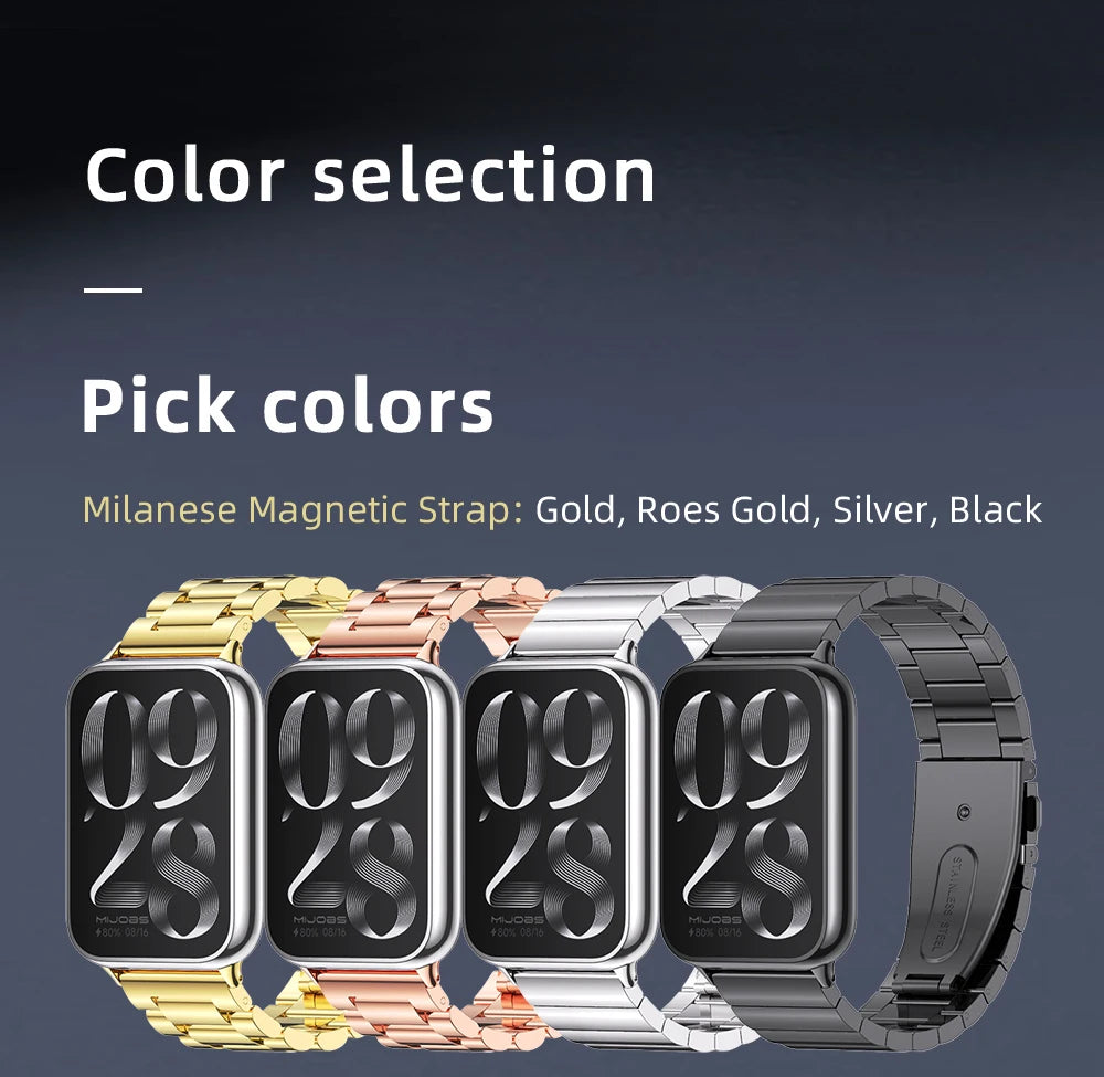 For Mi Band 9 Pro Strap for Mi Band 8 Pro Wristband for Xiao mi Smart Band 8 Pro Bracelet Global Version Metal Watch Band