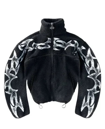 Trendy Oversized Unisex Polar Ceket Hoodie Soft Fleece Lining Winter Jacket for Men Women