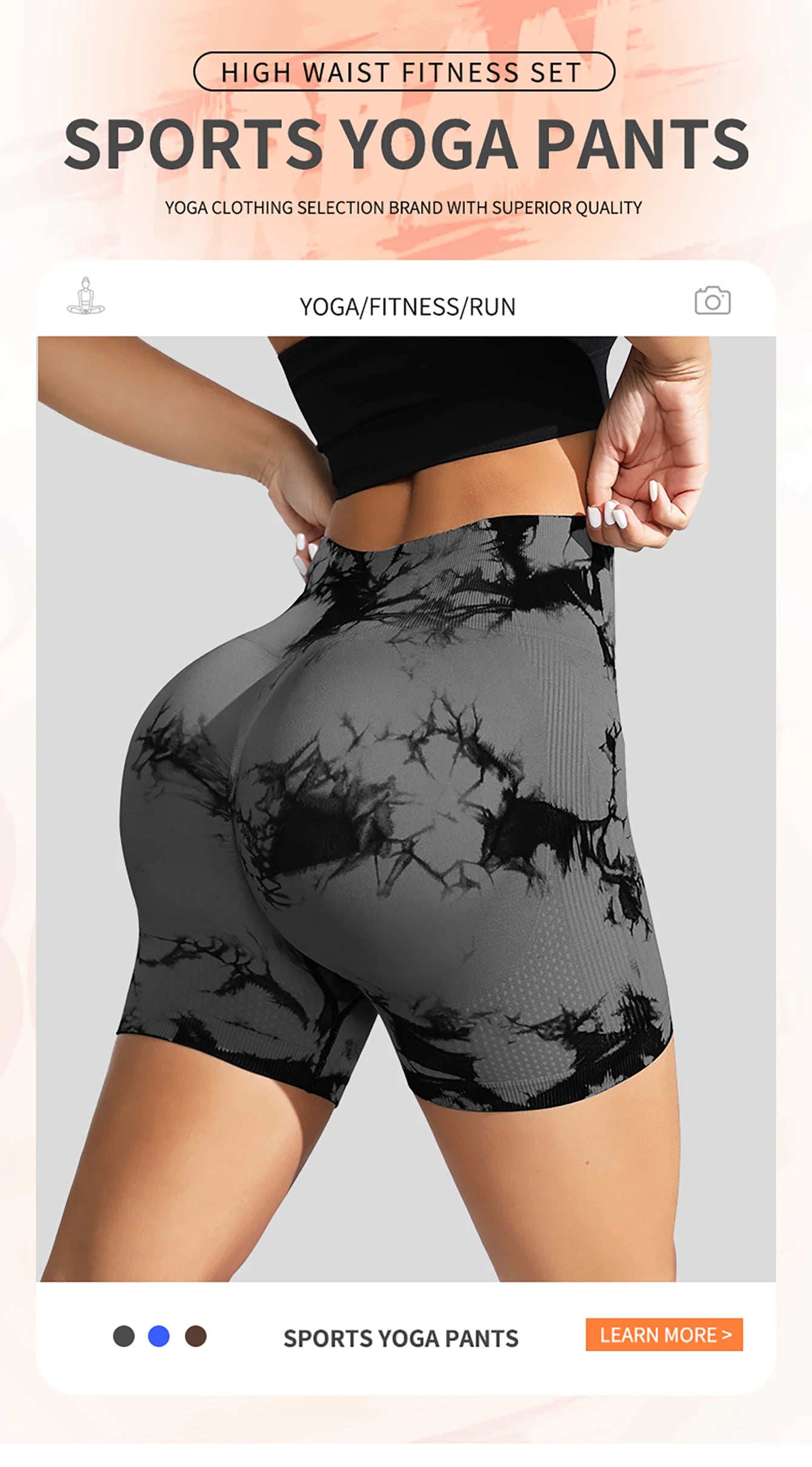 Leggings Tie Dye Seamless Leggings for Women High Waist Yoga Pants Scrunch Butt Lifting Elastic Tights Wide Waistband Sports Leggings