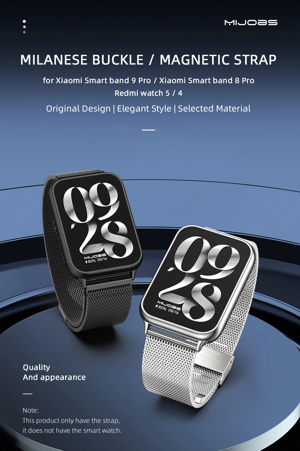 For Mi Band 9 Pro Strap for Mi Band 8 Pro Wristband for Xiao mi Smart Band 8 Pro Bracelet Global Version Metal Watch Band