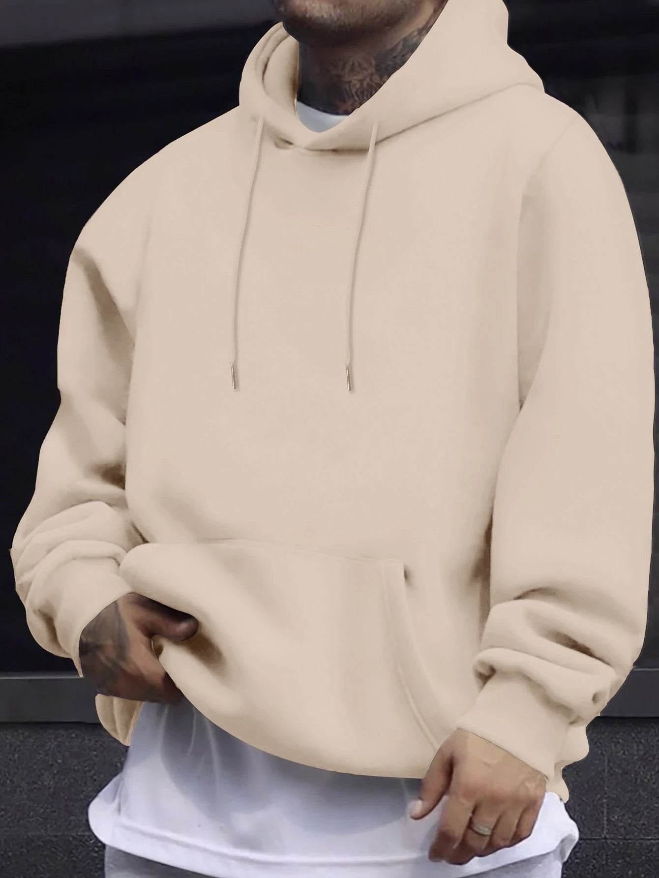 Autumn Solid Sweatshirts Unisex Street Comfy Sportswears Fleece Soft Hoodie Man's Fashion Warm Streetwear Casual Jogging Clothes