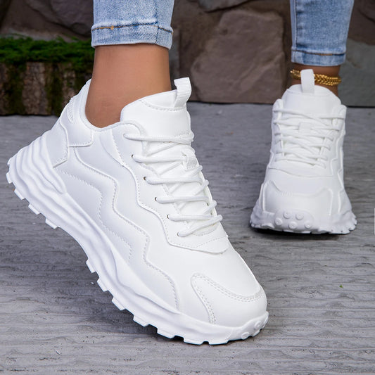 Women Sneakers Fashion  Vulcanize Platform Casual Sneakers Women Flats Mesh Breathable Running Walking Shoes Chunky Sports Shoe