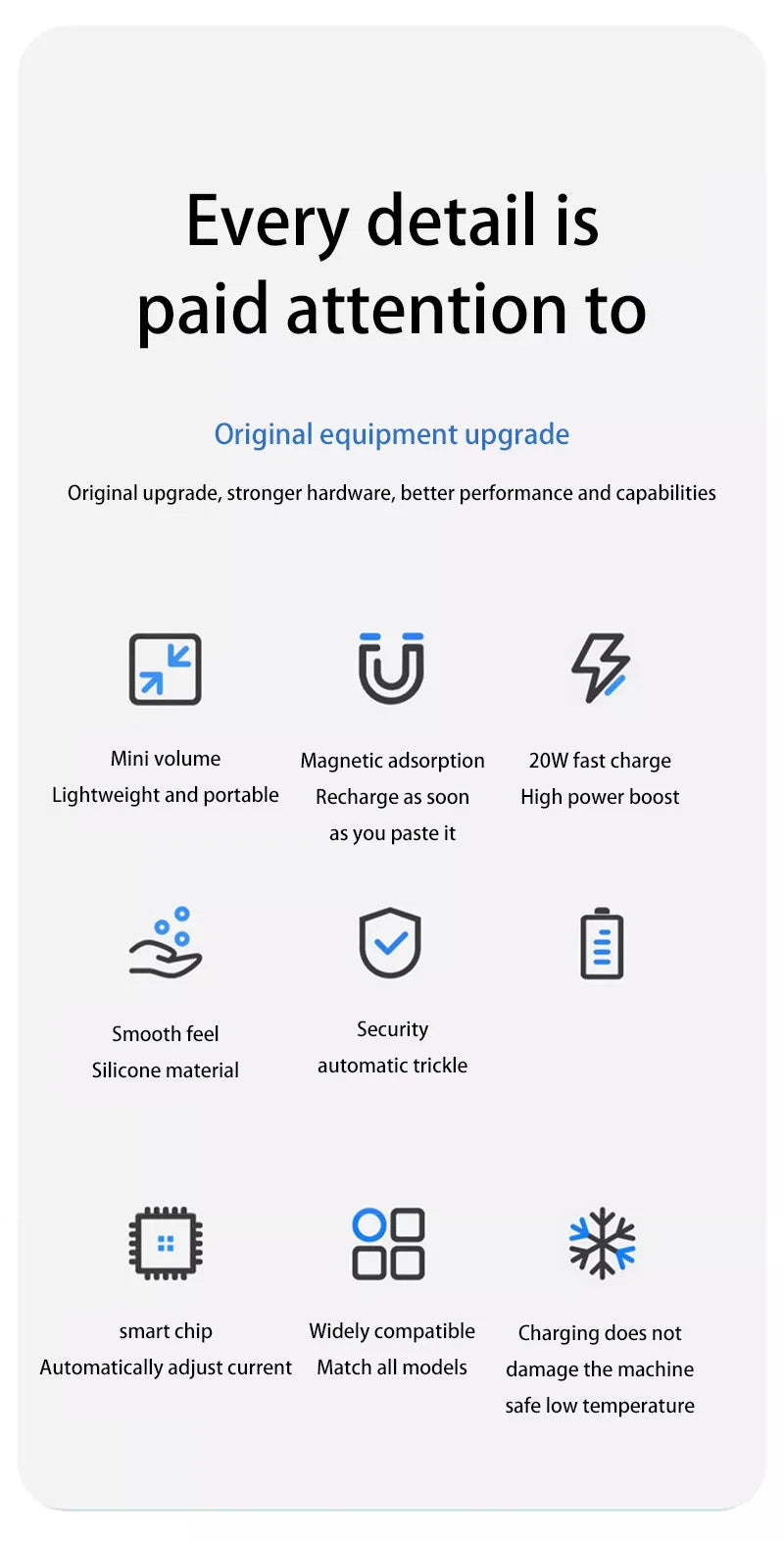 OnePlus 500000mAh Large Capacity PD20W Magnetic Wireless Power Bank External Portable Battery Pack For iphone Samsung Xiaomi