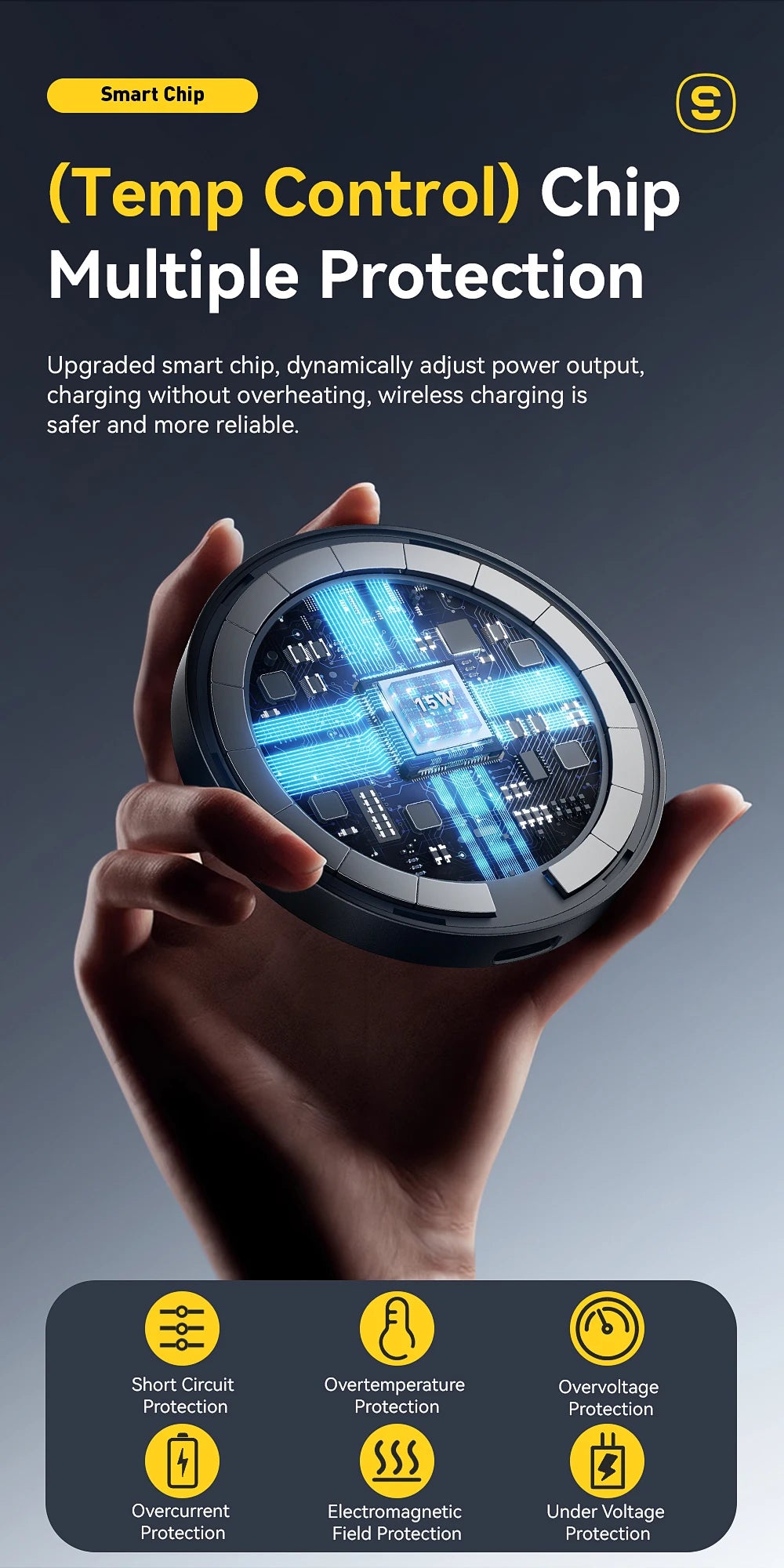 Essager 2-in-1 Magnetic Wireless Charger 15W With Holder Portable Fast Charging For iPhone 16 15 14 Pro Max iWatch Huawei Xiaomi