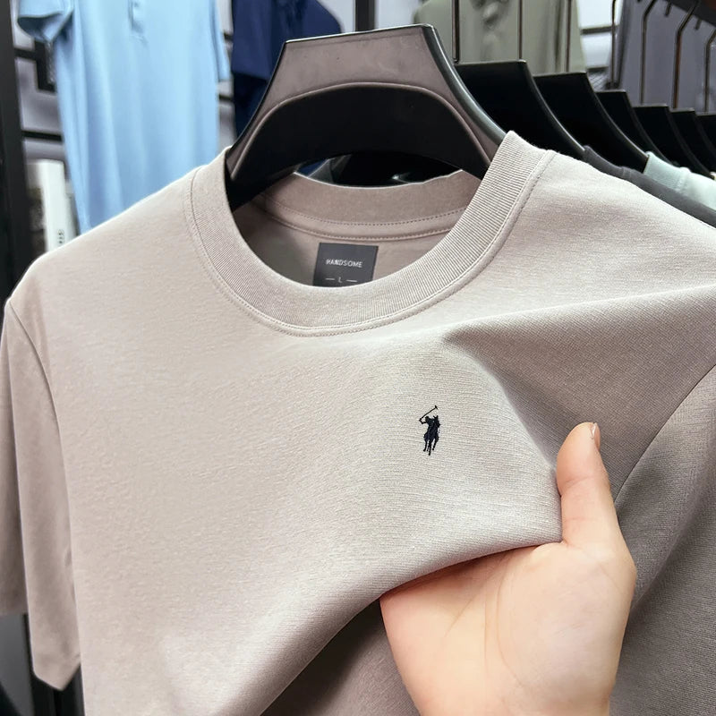 Men Short Sleeve cotton breathable short sleeve T-shirt men summer designer Paul brand embroidered fashion casual round neck top