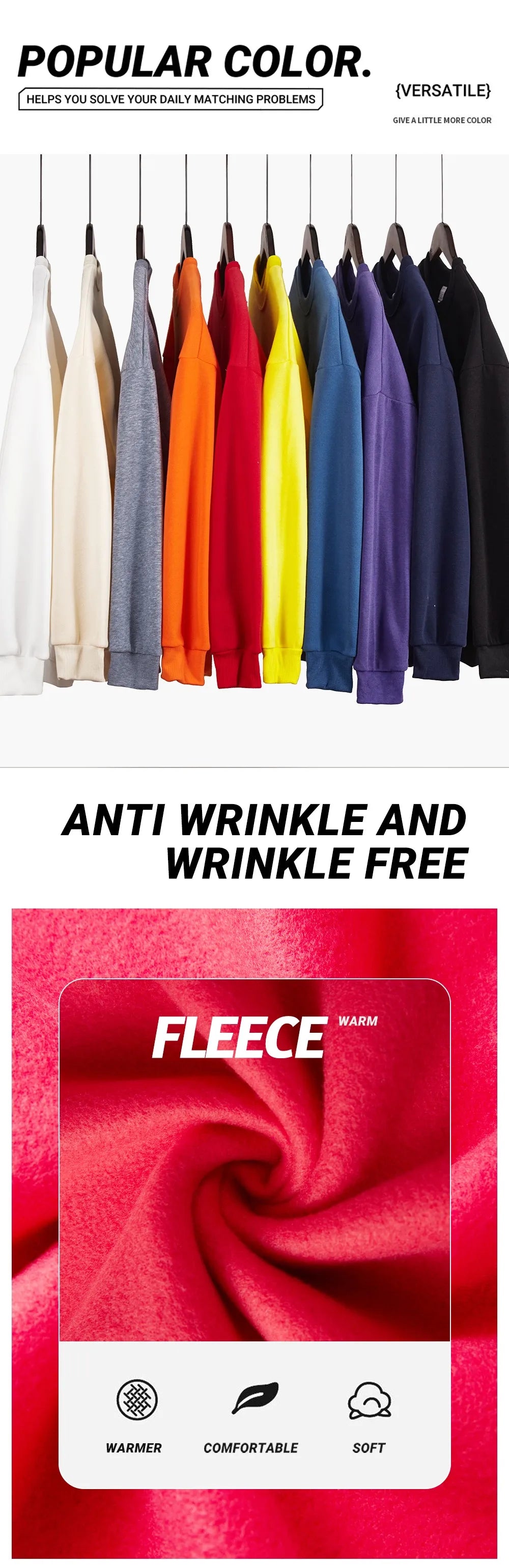 I'M Not Perfect Text Design Pullovers Unisex Y2K Fleece Sweatshirts O-Neck Autumn Top Warm Breathable Sweatshirt Casual Clothes