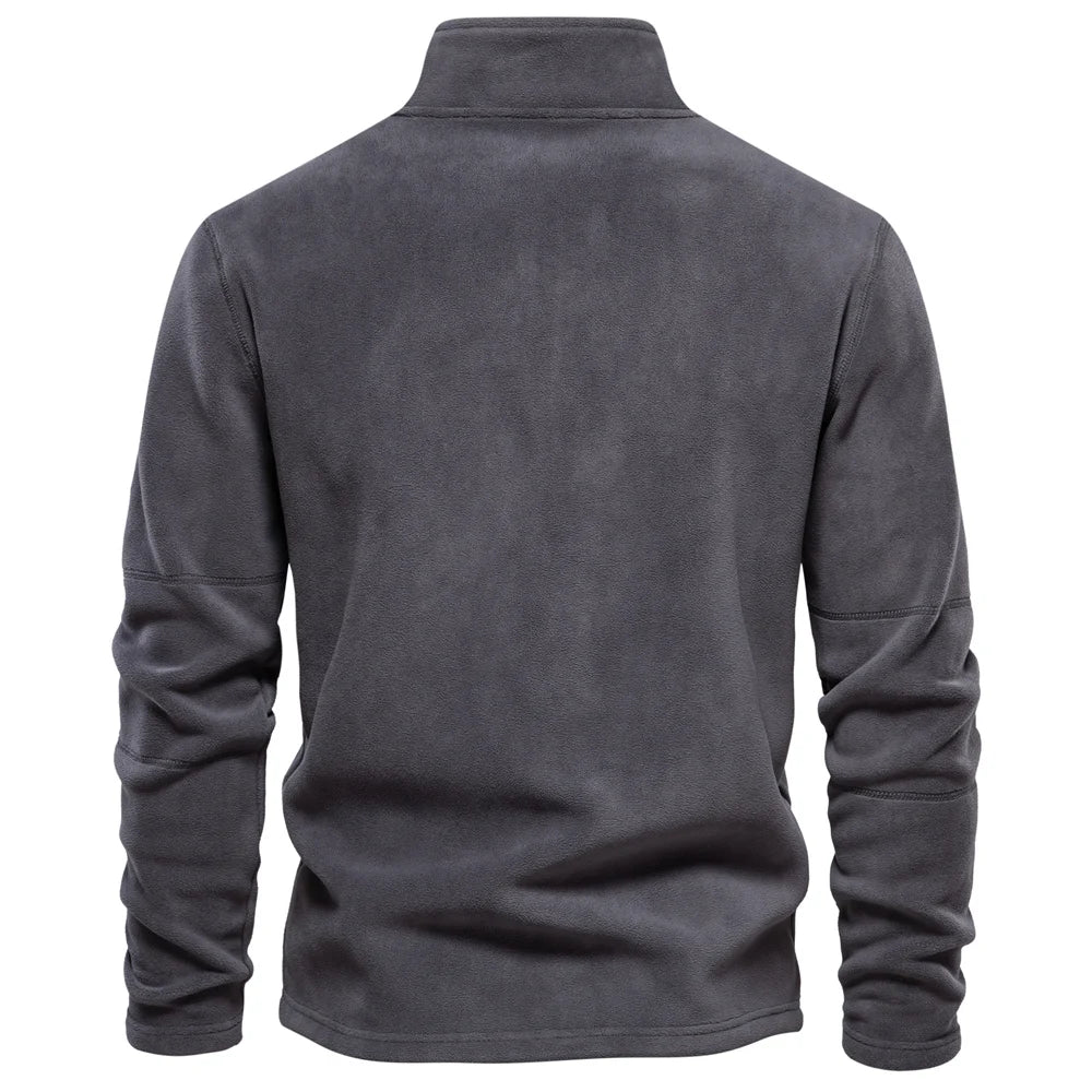Men Zipper Neck Pullover Men's Sweatshirt Soft Shell Mens Jacket