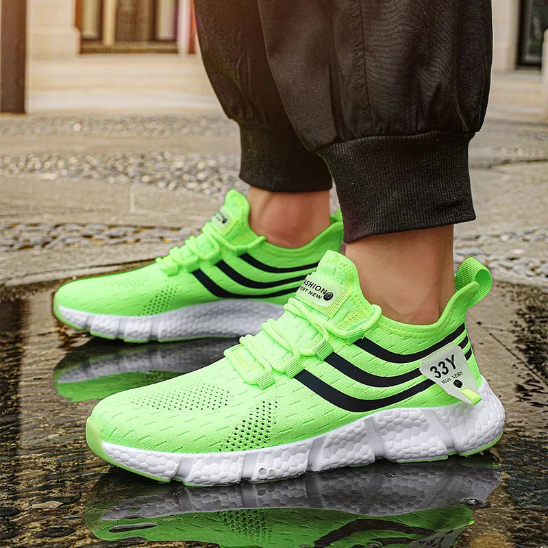 Sneakers Men Casual Sport Shoes Breathable Lightweight Sneakers Outdoor Mesh Black Running Shoes Athletic Jogging Tenis Walking Shoes