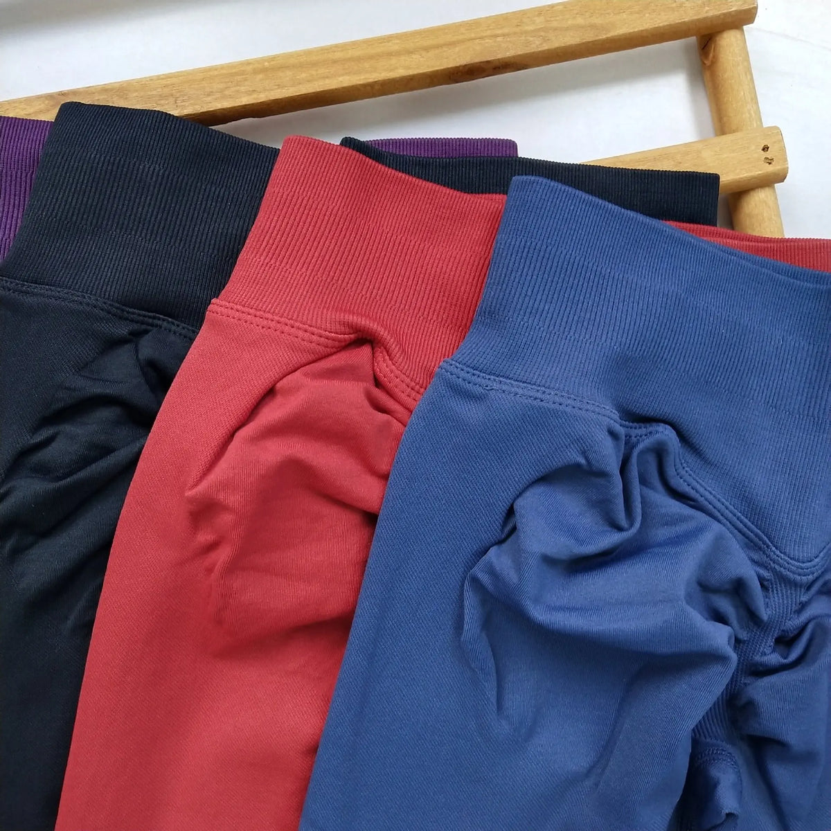 Women's High Waist Flare Yoga Pants Solid Seamless Wide Waistband Wide Leg for Gym Running Workout