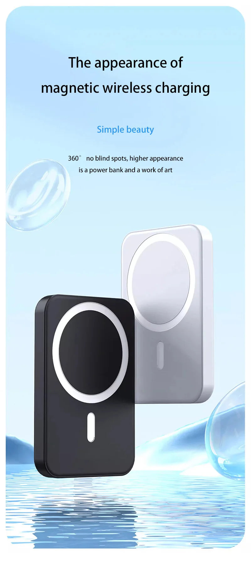 OnePlus 500000mAh Large Capacity PD20W Magnetic Wireless Power Bank External Portable Battery Pack For iphone Samsung Xiaomi