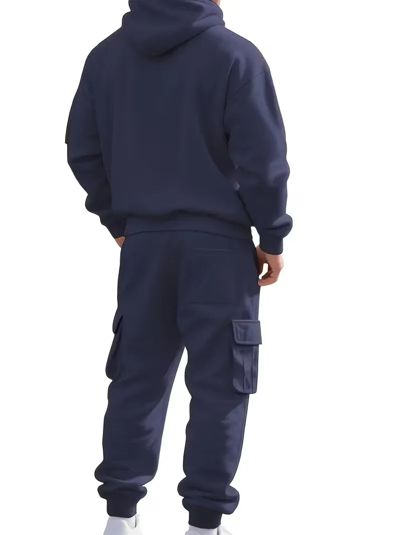 Men's Hooded Outdoor Warm Workwear Casual Sweatshirt  Comfortable Streetwear Fashion Men's Sweatshirt 1/2piecs