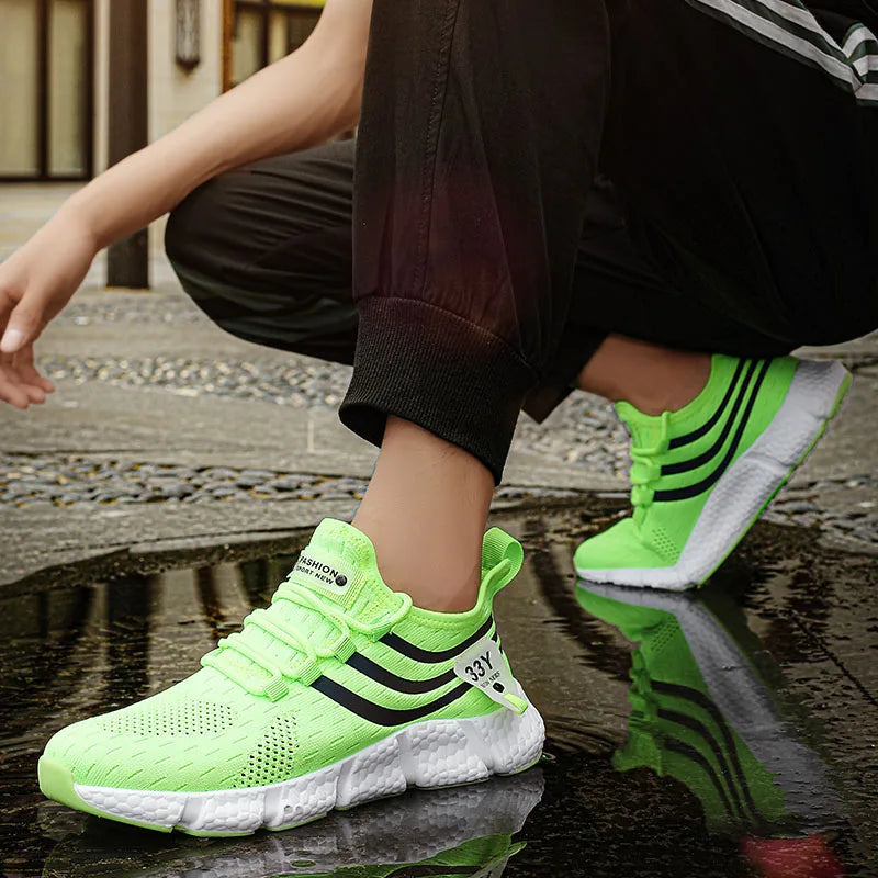 Sneakers Men Casual Sport Shoes Breathable Lightweight Sneakers Outdoor Mesh Black Running Shoes Athletic Jogging Tenis Walking Shoes