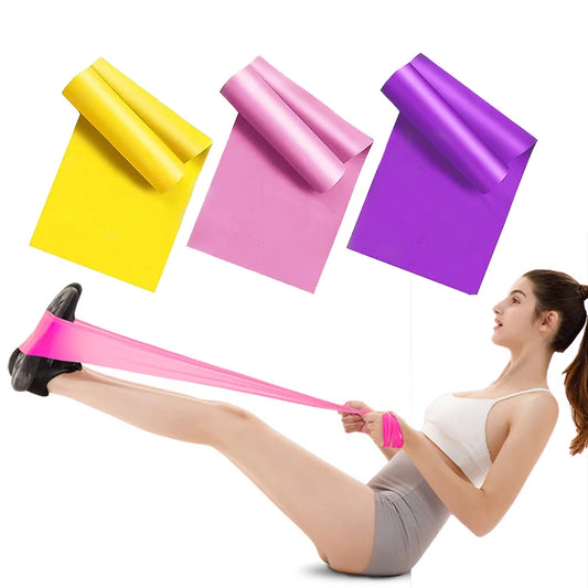 EQP Yoga Pilates Elastic Resistance Band Fitness Training Band 150cm Fitness Elastic Rubber Gym Natural Rubber
