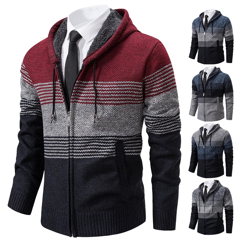 Streetwear Knitted Jacket Trend Hombre Clothing