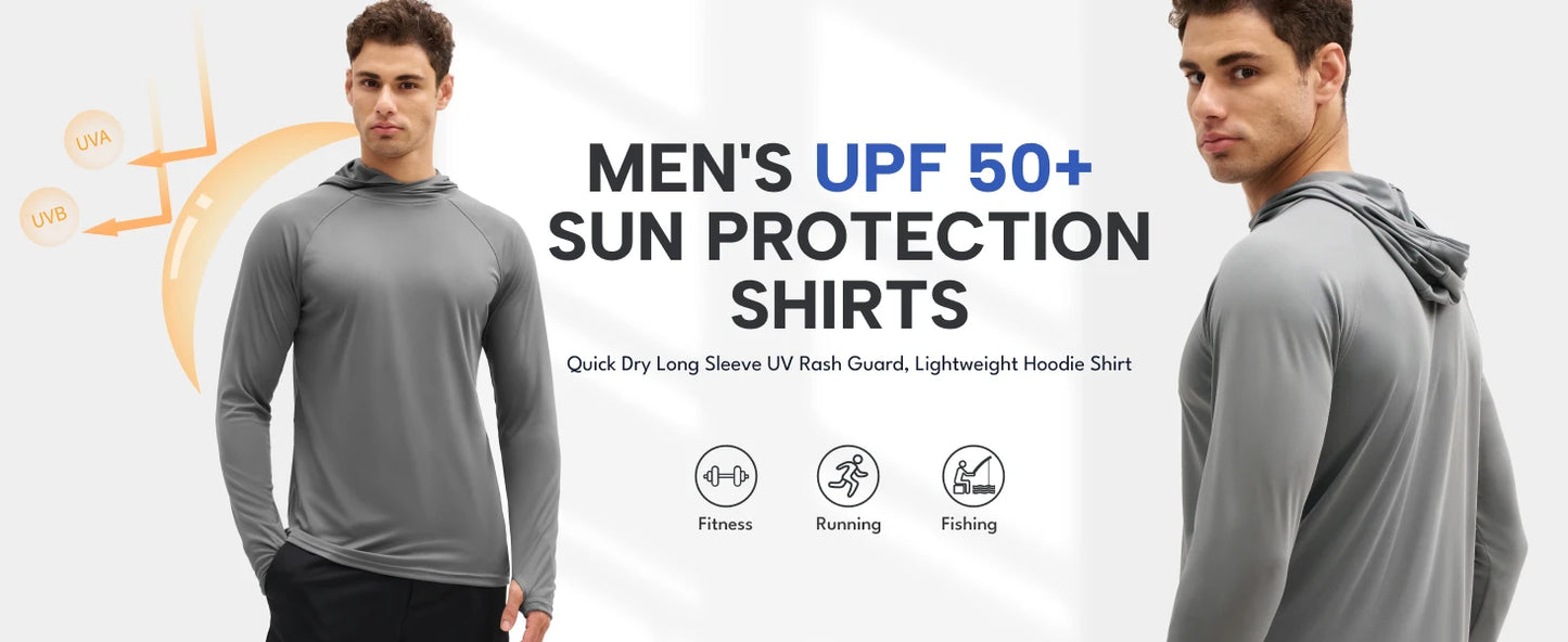 Men Short Sleeve Lightweight Quick Dry Sun Shirts Hiking Workout Running Tee Shirts Hoodies