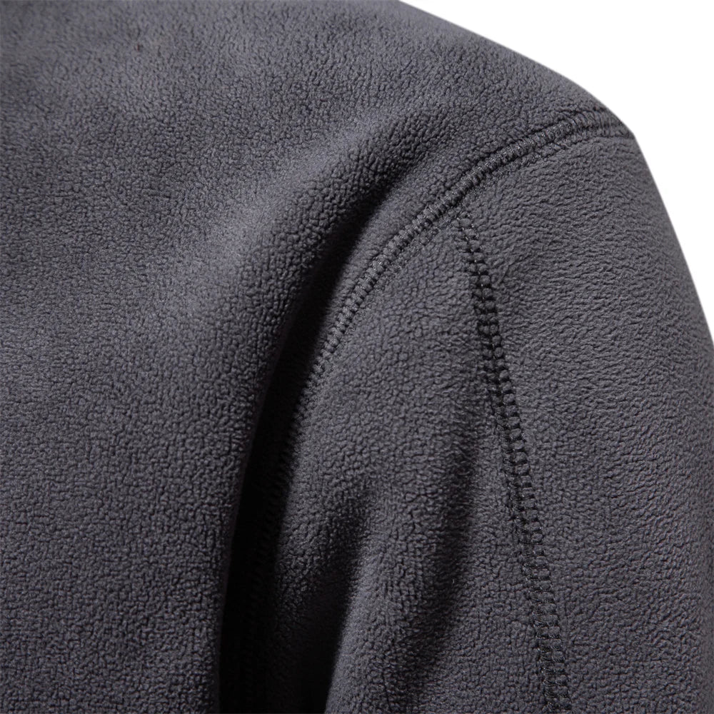 Men Zipper Neck Pullover Men's Sweatshirt Soft Shell Mens Jacket