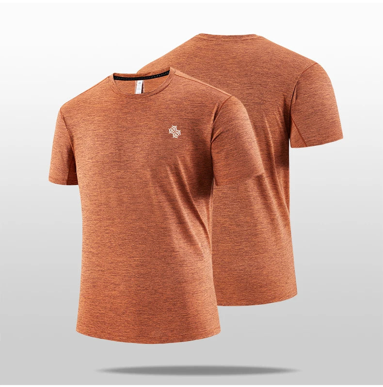 T-shirts Fashion football style men's outdoor running fitness loose short sleeve T-shirt Breathable quick drying casual Gym Tops