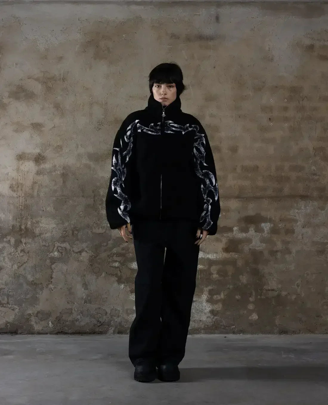 Trendy Oversized Unisex Polar Ceket Hoodie Soft Fleece Lining Winter Jacket for Men Women