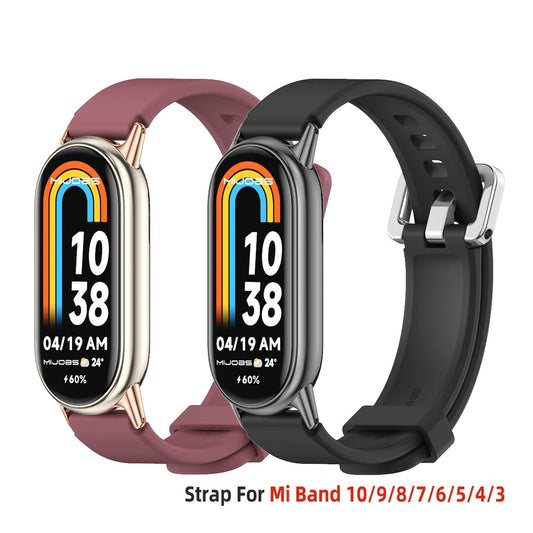 Strap For Mi Band 10 9 8 7 6 5 4 3 Silicone Wristband Replacement For Xiao mi Mi Band 8 Bracelet MiBand 7 6 5 4 3 Wrist Strap