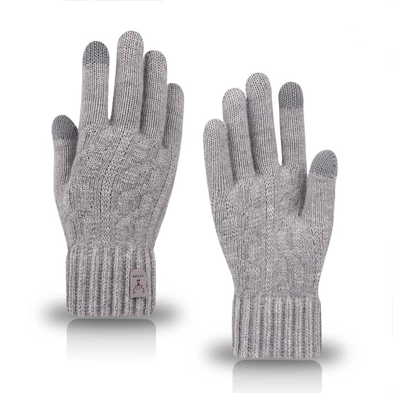 Warm Gloves Touchscreen Unisex Knit Finger Gloves Machine Washable Ideal for Travel Cycling Sports