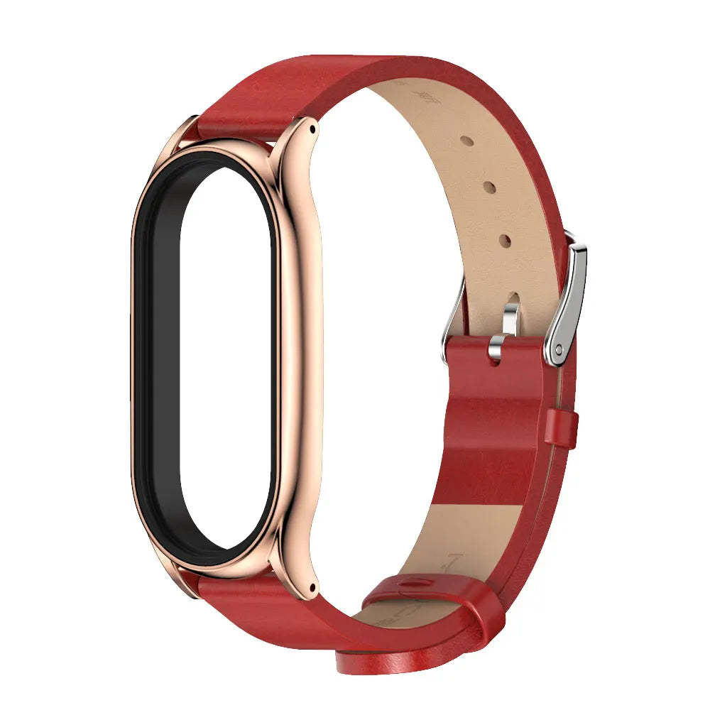 Strap for Mi Band 10 9 8 7 6 5 4 3 Leather Wristband For Miband 8 7 6 NFC Global Version Bracelet for Mi Band 5 6 7 8 Correa