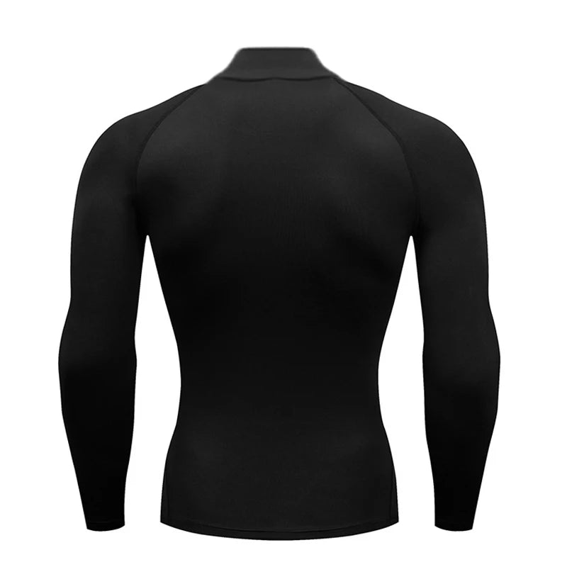 T-shirts Men Running T-shirts Compression Fitness Long Sleeve Sports Polo Shirts Trainning & Exercise Gym Sportswear Quick Dry Rashgard