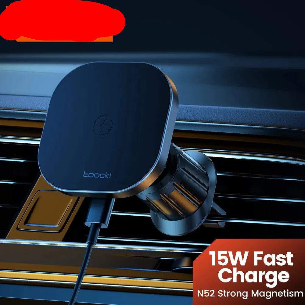 RENOWEARS Magnetic Car Wireless Charger Car Phone Holder Air Outlet 15W Fast Charging Charger in Car For iPhone 15 14 13 12 Pro Max