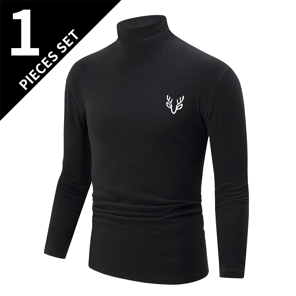T-shirts 1/3 Pcs Men's White BottoMing Small Turtleneck Shirt In Autumn And Winter Casual Joker Fashion Long Sleeve T-Shirt Teenagers War