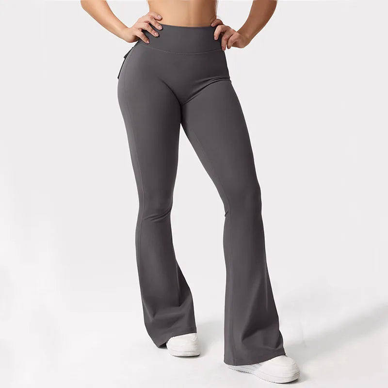 Leggings Wide Leg High Stretch Yoga Leggings Naked Feeling Compression Fitness Workwear with pockets Yoga Pant ﻿