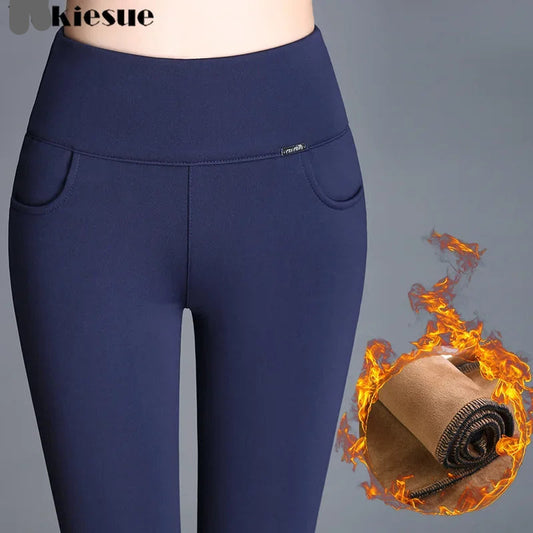 Leggings 6XL Autumn Winter Velvet Leggings for Women High Waist Skinny Legging Long Pants woman Warm Winter Leggings