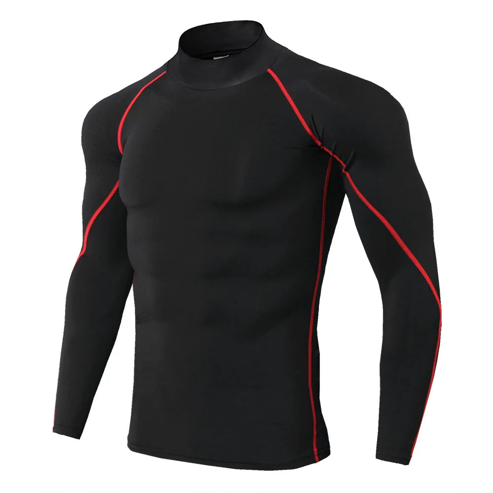 T-shirt Quick Dry Bodybuilding Running Shirt Long Sleeve Compression Top Gym T Shirt Men Fitness Tight Rashgard