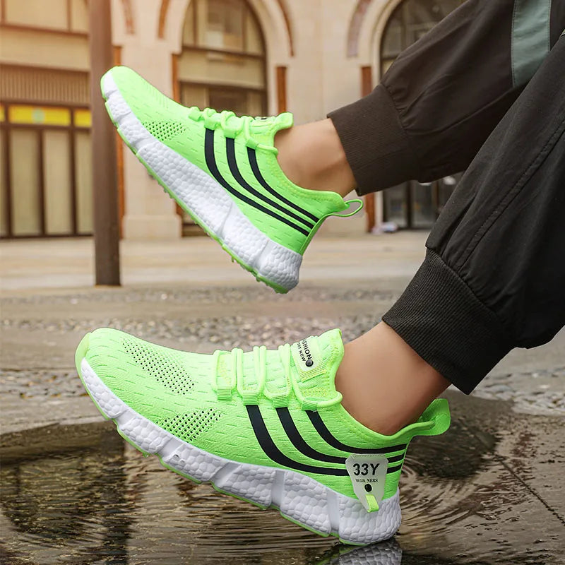 Sneakers Men Casual Sport Shoes Breathable Lightweight Sneakers Outdoor Mesh Black Running Shoes Athletic Jogging Tenis Walking Shoes