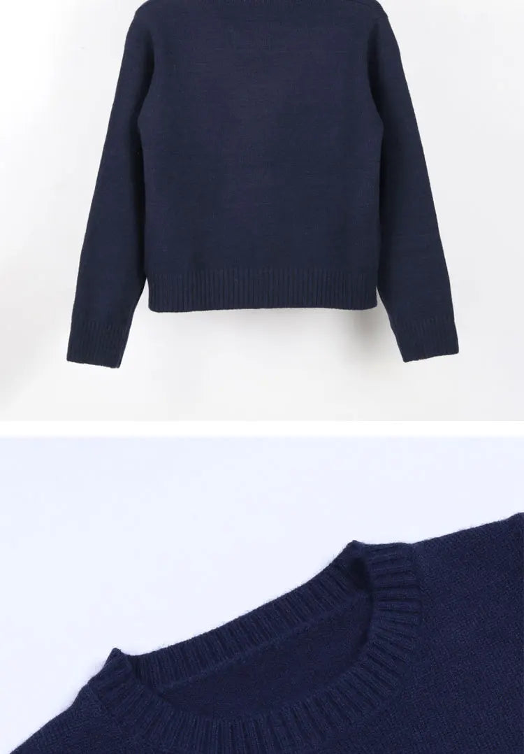 Crochet Bear Knit Sweater Pullover Women Jacquard Knitwear 2024 Autumn Winter RL Tops Coat Luxury Designer Brand Lauren Clothing