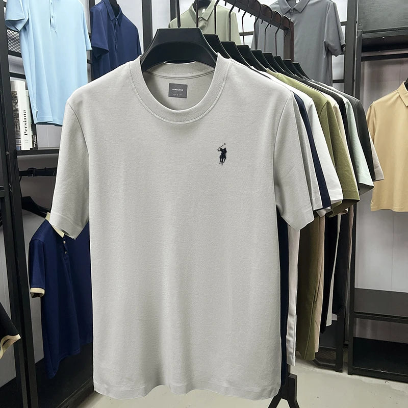 Men Short Sleeve cotton breathable short sleeve T-shirt men summer designer Paul brand embroidered fashion casual round neck top