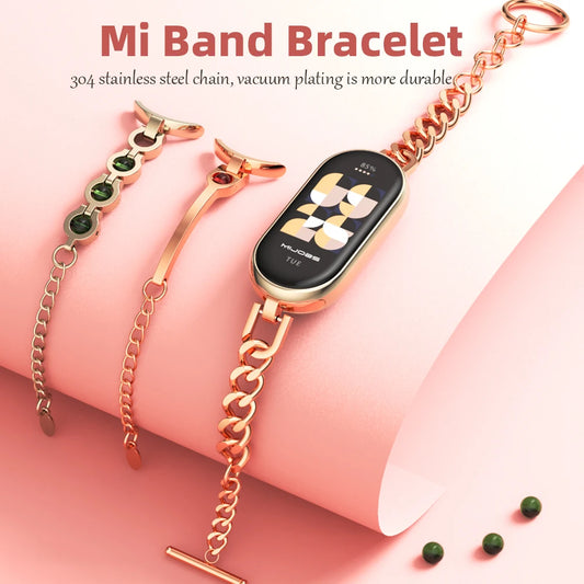 Strap Mi Band 10 9 8 7 6 5 4 3 Smart Bracelet Global Version Mi band 9 Watchband Ladies Wristband for Xiaomi Smart Band 8 Correa