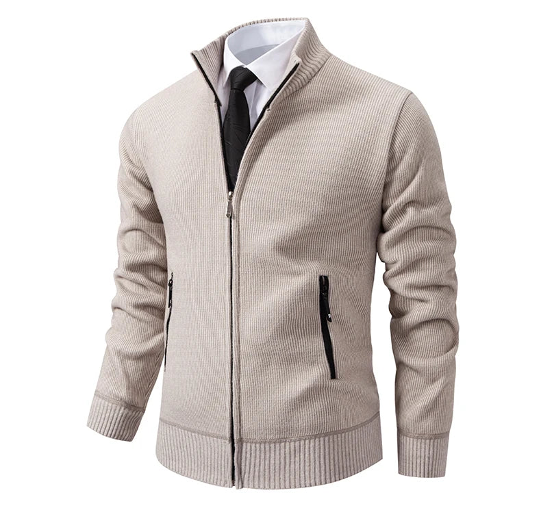 Jacket Vintage Winter Sweater Coat Casual Turndown Collar Fleece Jackets Fashion Mens Autumn Outwear