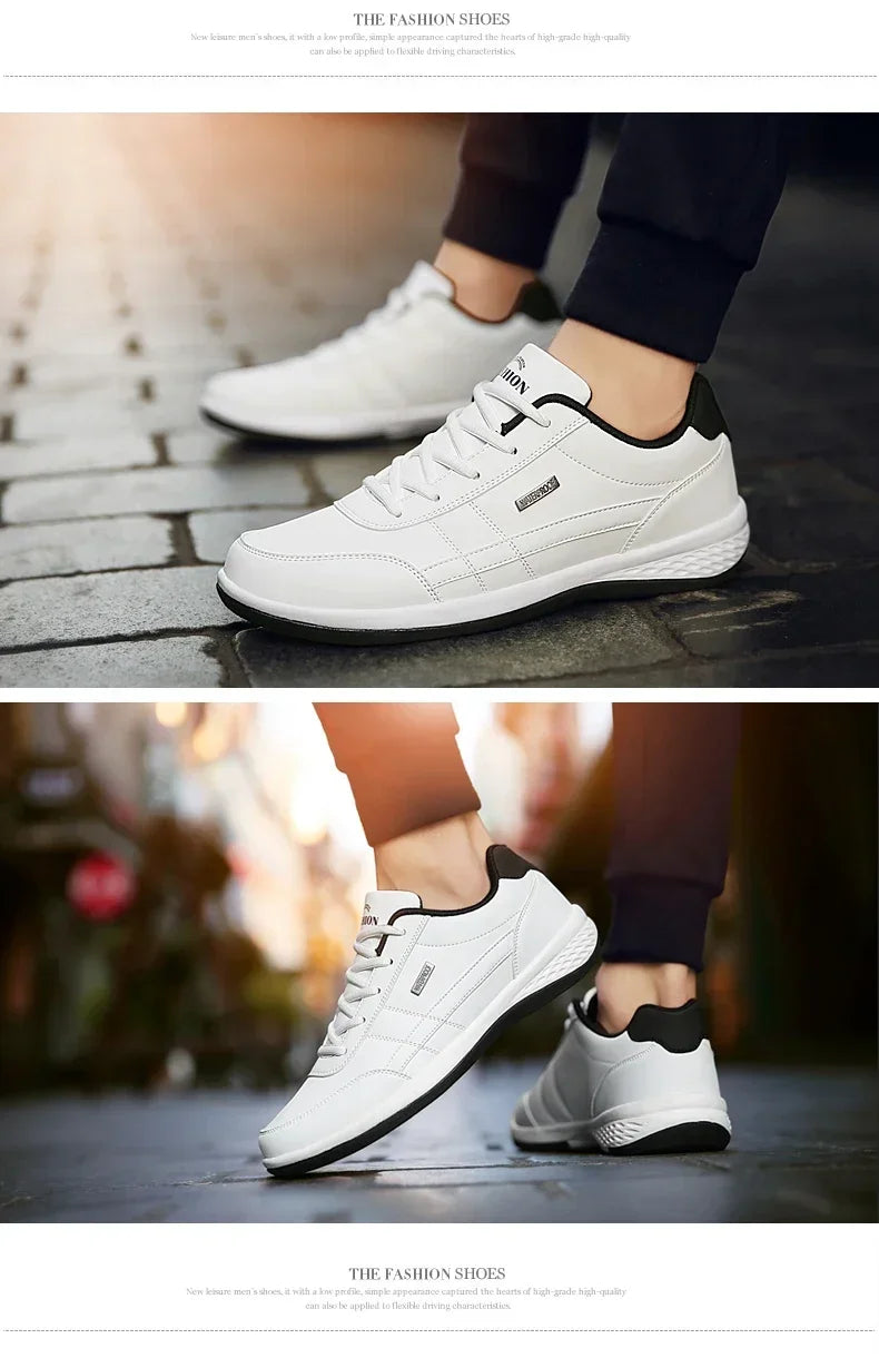 Sneakers Men Shoes Spring Autumn Waterproof Walking Sneakers Leisure Male Leather Sports Shoes Non-Slip Footwear Tennis for Men