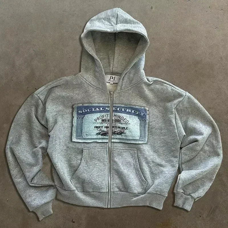 Hoodies Women American Y2K New Hip Hop Trend Zipper Hoodie Women Street Casual Loose Joker Vintage Sweatshirt Unisex Fleece Padded Warm Hoodie