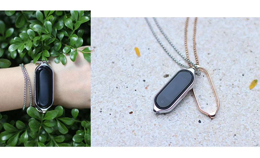 Necklace for Mi Band 10 9 8 7 6 5 4 3 Smart Bracelet Strap for Mi Band 9 Metal Wristband for Mi Band 7 6 Hanging Neck Decoration